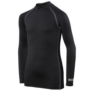 Rhino Childrens Big Boys Long Sleeve Thermal Underwear Base Layer Vest Top / Bla